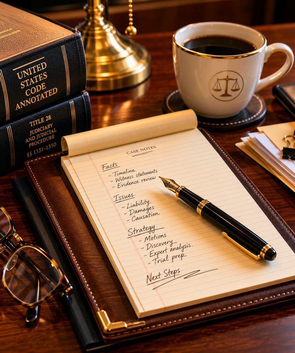 Federal case preparation imagery tied to money laundering defense